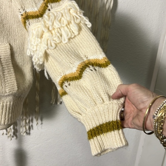 Jen's Pirate Booty NWOT Knit Zip Front Wool Dream Jacket in Snowed In Small - Picture 4 of 13